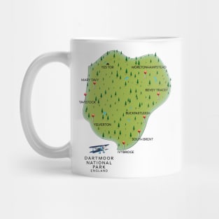 Dartmoor national park England Map Mug